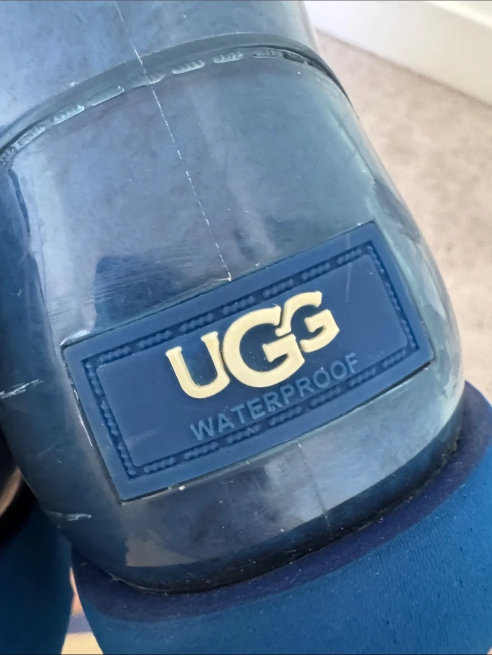 UGG Kids Navy Blue Waterproof Short Boots - Size 2